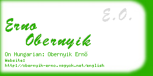 erno obernyik business card